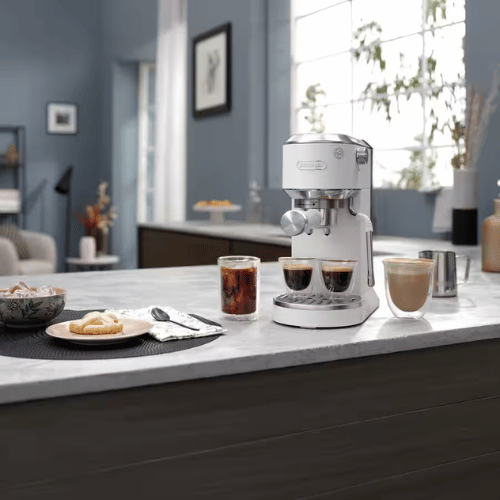 מכונת אספרסו ידנית דלונגי דדיקה דואו לבן DeLonghi Dedica Duo EC890.W