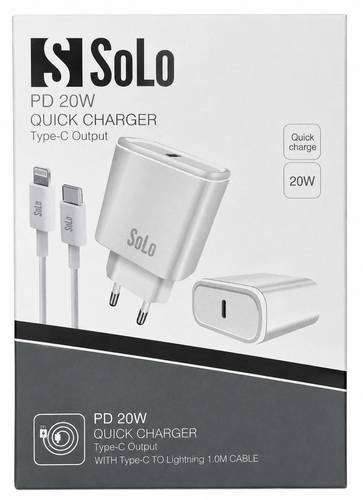 Solo PD 20W USB-C Quick Charger Lightning – מטען מהיר