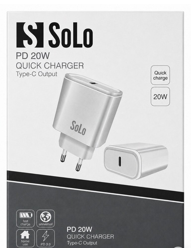 Solo PD 20W USB-C Quick Charger – מטען מהיר Solo PD 20W USB-C