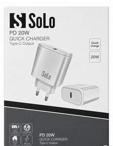 Solo PD 20W USB-C Quick Charger – מטען מהיר Solo PD 20W USB-C