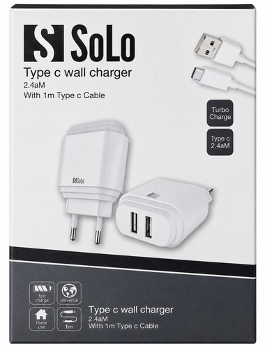 Solo Type-C Wall Charger 2.4A – מטען קיר