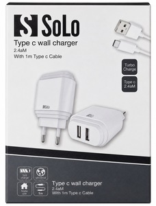 Solo Type-C Wall Charger 2.4A – מטען קיר