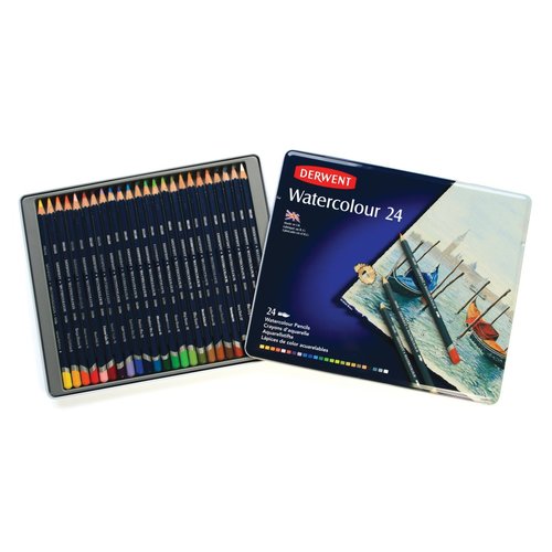 סט 24 עפרונות מים אקוורל Derwent