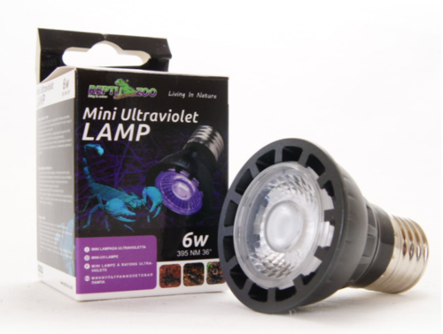נורת אולטרה סגול מיני לזוחלים וחרקים – Repti Zoo Mini Ultraviolet Lamp 6W 