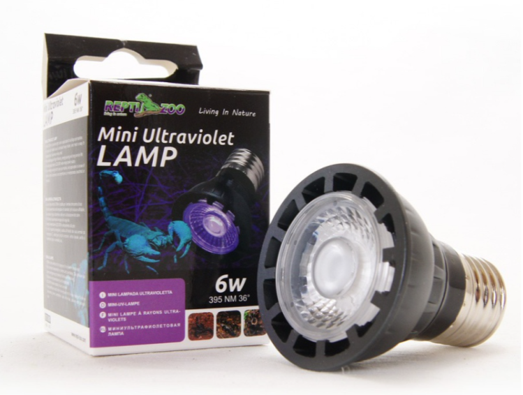 נורת אולטרה סגול מיני לזוחלים וחרקים – Repti Zoo Mini Ultraviolet Lamp 6W