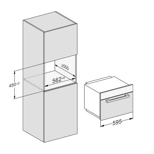 מיקרוגל בנוי 46 ליטר Miele M 7244 TC Clst