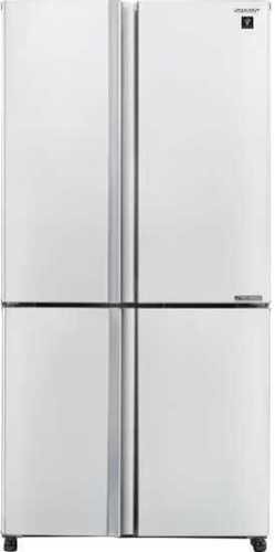 מקרר 4 דלתות 525 ליטר חברת Sharp דגם SJ-8570WH צבע לבן כולל פיקוד שבת מובנה inverter רוחב: 89.2 ס״מ
