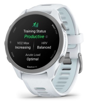 שעון דופק צבע לבן פנינה/כחול Garmin Forerunner 170 Music