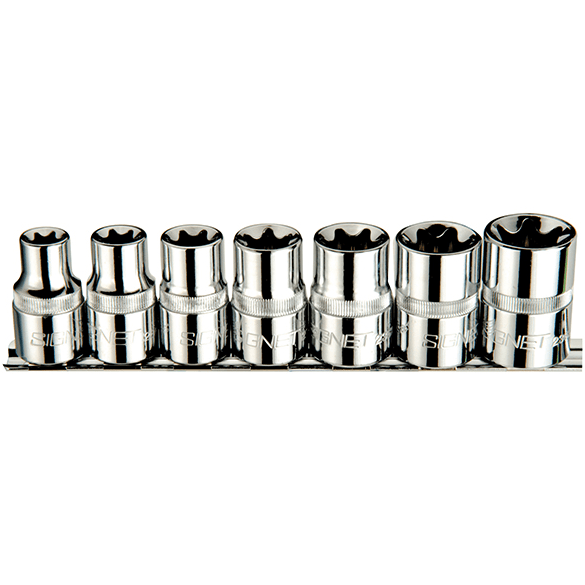 סט בוקסות E-TORX פנימי על פס 7 יח SIGNET D1/2