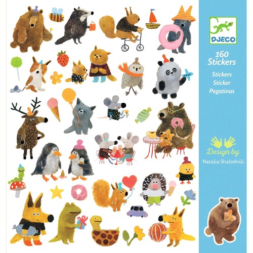 יצירה 160 מדבקות -חברים פרוותים DJECO 