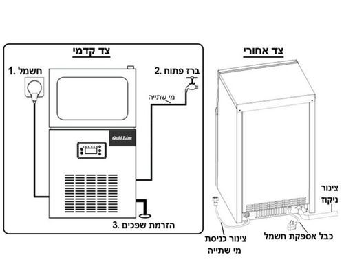מכונת קוביות קרח אוטומטית Gold Line ATL-8042