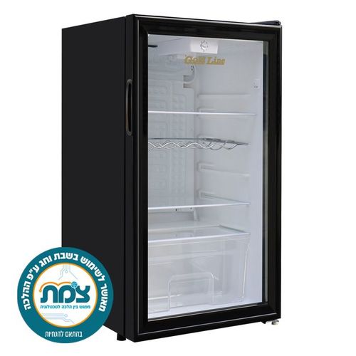  מקרר משרדי שחור דלת ויטרינה / BC-140GS