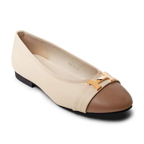 נעלי בובה לנשים של יוניק בצבע בז' | 36-42 |  UNIQUE SHOES BEIGE 60818