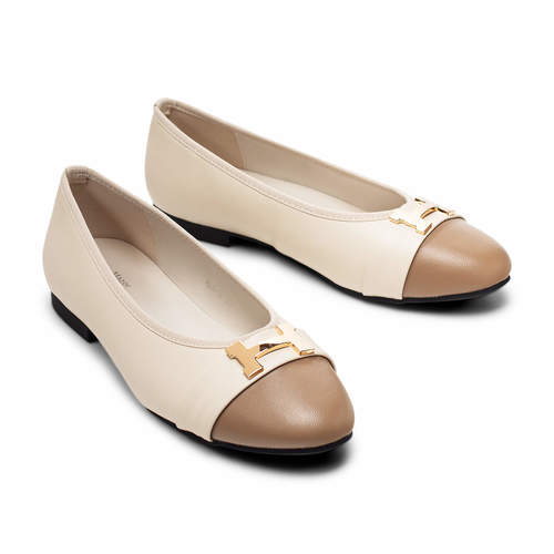 נעלי בובה לנשים של יוניק בצבע בז' | 36-42 |  UNIQUE SHOES BEIGE 60818