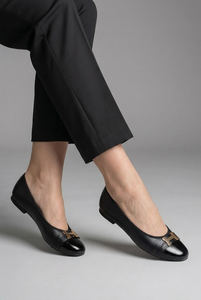 נעלי בובה לנשים של יוניק בצבע שחור | 36-42 | UNIQUE SHOES BLACK 60818