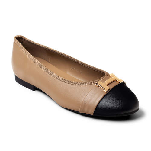 נעלי בובה לנשים של יוניק בצבע טאופ | 36-42 |  UNIQUE SHOES TAUPE 60818