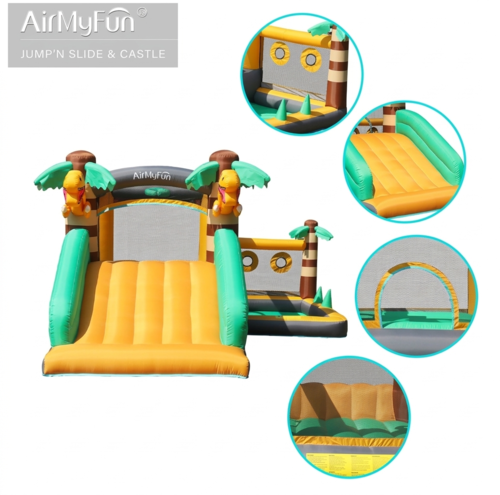 מתקן קפיצה מתנפח עם מגלשה דגם A82081 מבית Doctor Dolphin