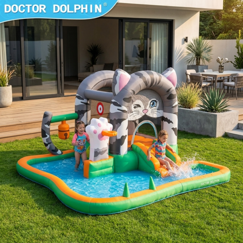 מתקן מתנפח עם מגלשה דגם DD-72090 מבית Doctor Dolphin