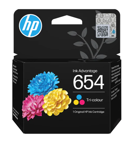 ראש דיו מקורי צבעוני HP 654 7FP38UE