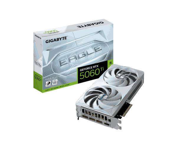 כרטיס מסך Gigabyte GeForce RTX 5060 Ti EAGLE ICE OC 8GB White