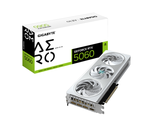 כרטיס מסך Gigabyte GeForce RTX 5060 AERO OC 8GB White