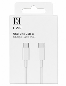 LQI L-202 USB-C to USB-C Cable 1M – כבל -‏1 מטר מטען