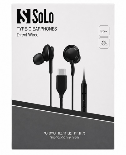 Wired Earphones – אוזניות Solo Type-C חיבור ישיר