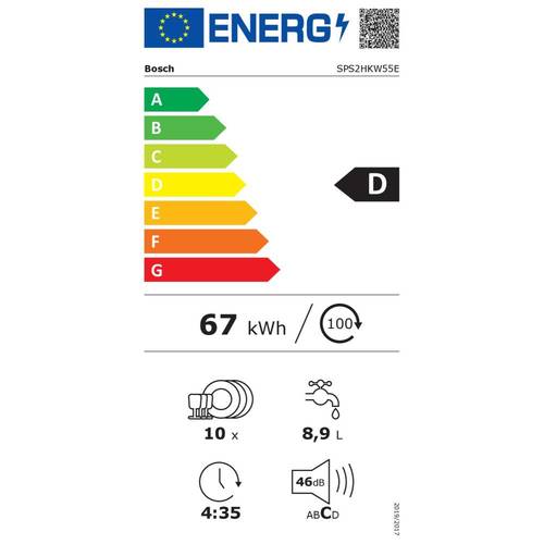 מדיח כלים צר 10 מע' Bosch SPS2HKW55E Serie 2 לבן | פולין