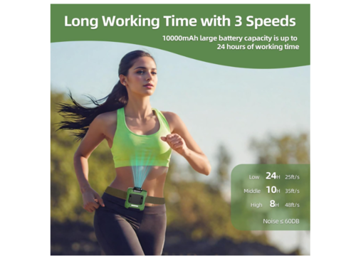 מאוורר אישי לחיילים לשטח לקמפינג WAIST FAN TURBO