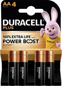 רביעיית סוללות DURACELL AA