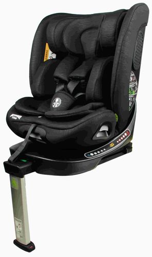 כיסא בטיחות ובוסטר מסתובב TITAN 360º מלידה ועד גיל 8 בתקן i-Size עם הגנת צד וראש מוגברת - שחור