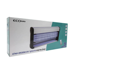 קטלן חרקים מדגסקר 3X20W UV + שלט