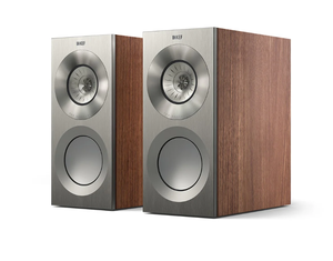 זוג רמקולים מדפיים kef Reference 1 Meta בצבע Satin Walnut/Silver