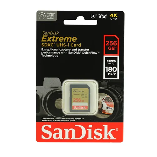 כרטיס זיכרון Sandisk Extreme SDXC 256GB -256G