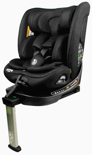 כיסא בטיחות ובוסטר מסתובב TITAN 360º מלידה ועד גיל 8 בתקן i-Size עם הגנת צד וראש מוגברת - שחור