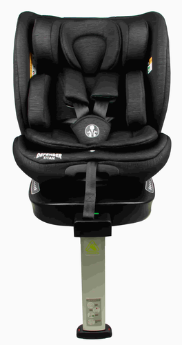 כיסא בטיחות ובוסטר מסתובב TITAN 360º מלידה ועד גיל 8 בתקן i-Size עם הגנת צד וראש מוגברת - שחור