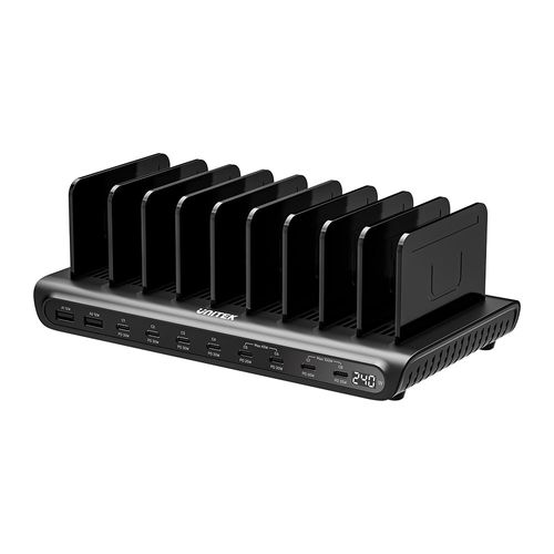 עמדת טעינה חכמה ל-10 טאבלטים וטלפונים Unitek P1230CBK01 240W 