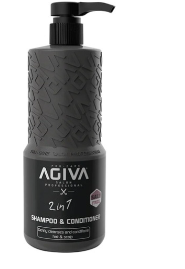 שמפו ומרכך ללא מלחים Agiva 2-in-1 Shampoo 800ML אגיבה