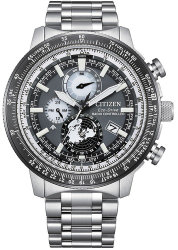 Citizen BY3006-53H Geo Trekker שעון טייסים רדיו קונטרול אקו דרייב וספיר