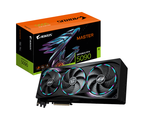 כרטיס מסך Gigabyte AORUS GeForce RTX 5090 MASTER 32GB PCIe 5.0