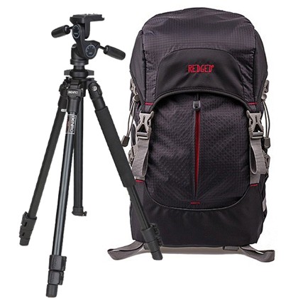 BENRO A600FHD3 Tripod KIT + REDGED Backpack