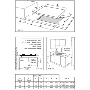 כיריים גז נירוסטה ⁦DELONGHI DGH3390CX⁩ דלונגי