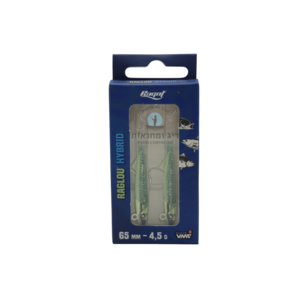זוג דמויי דג רגלו היברידי Ragot Raglou Hybrid 65mm 4.5g בצבע ירוק זוהר GLOW