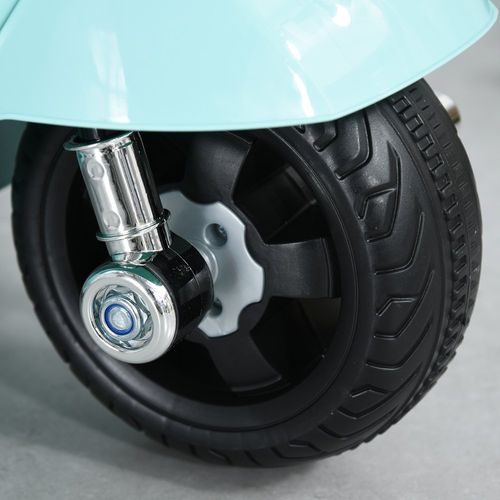 בימבה אופנוע ממונעת 6V וספה VESPA עם גלגלי עזר, מונע התהפכות, אורות ואפקטים קוליים בעברית - אפרסק