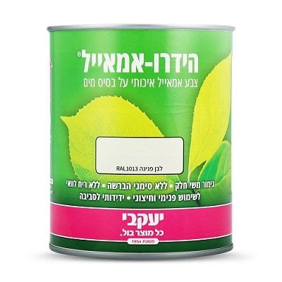צבע לעץ ומתכת 750 מל לבן פנינה - הידרו אמאייל