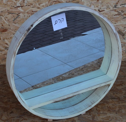 מראה עגולה עם מדף פנימי-70 ס
