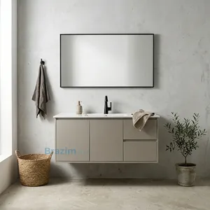 ארון תלוי MDF פריז 2 דלתות 2 מגירות וכיור אינטגרלי