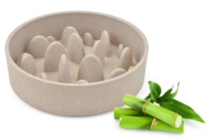 קערת במבוק האכלה איטית לכלבים 880 מ"ל - Nayeco Bamboo Slow Feeder Bowl