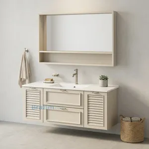 ארון תלוי MDF נדב 2 מגירות 2 דלתות תריס וכיור אינטגרלי