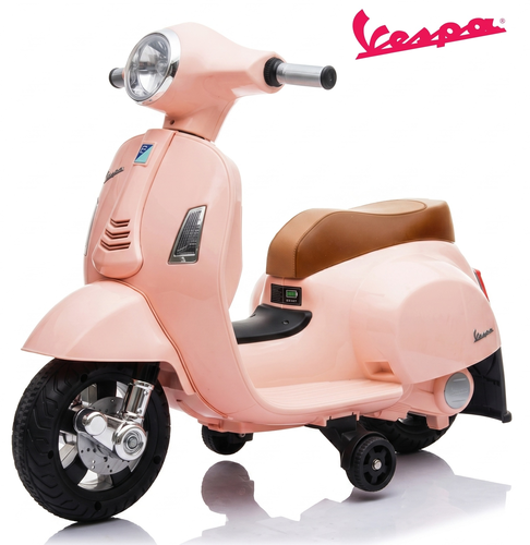 בימבה אופנוע ממונעת 6V וספה VESPA עם גלגלי עזר, מונע התהפכות, אורות ואפקטים קוליים בעברית - אפרסק 1